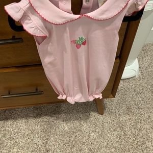 The Beaufort Bonnet strawberry onesie